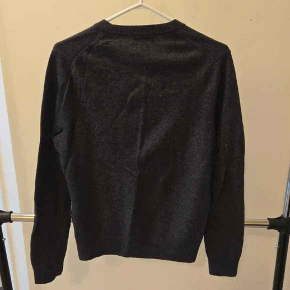 Banana Republic Dark Gray Merino Wool V-Neck Sweater - Picture 3 of 4